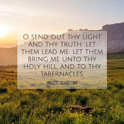 Picture 07 - Psalms 43:3 KJV - O send out thy light and thy truth: let them lead - Bible Verse Picture