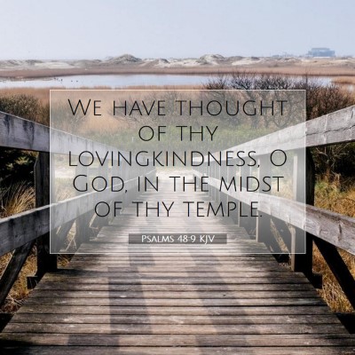 Picture 07 - Psalms 48:9 KJV - We have thought of thy lovingkindness, O God, in - Bible Verse Picture