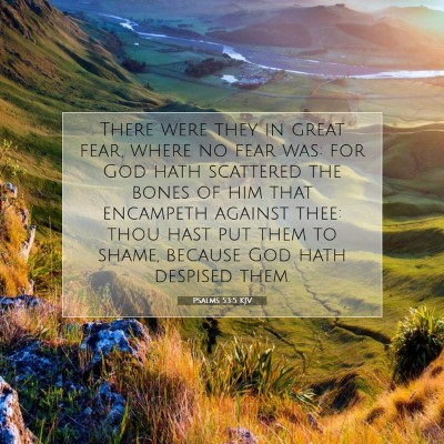 Picture 07 - Psalms 53:5 KJV - There were they in great fear, where no fear was: - Bible Verse Picture