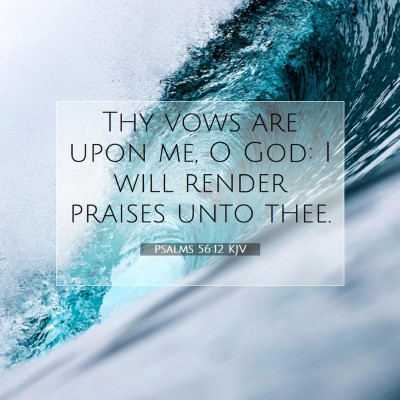 Picture 07 - Psalms 56:12 KJV - Thy vows are upon me, O God: I will render - Bible Verse Picture