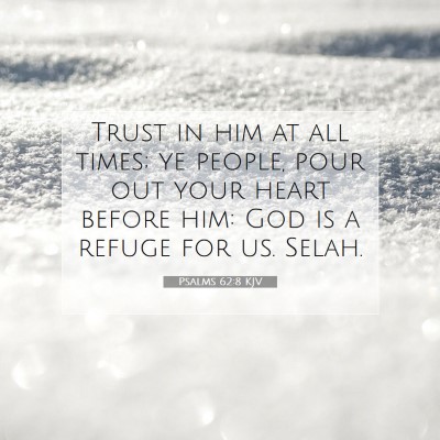 Picture 07 - Psalms 62:8 KJV - Trust in him at all times; ye people, pour out - Bible Verse Picture