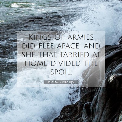 Picture 07 - Psalms 68:12 KJV - Kings of armies did flee apace: and she that - Bible Verse Picture