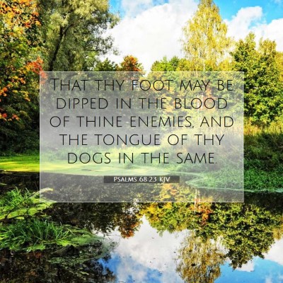 Picture 07 - Psalms 68:23 KJV - That thy foot may be dipped in the blood of thine - Bible Verse Picture