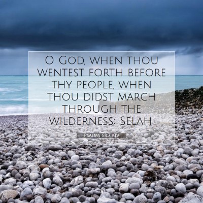 Picture 07 - Psalms 68:7 KJV - O God, when thou wentest forth before thy people, - Bible Verse Picture