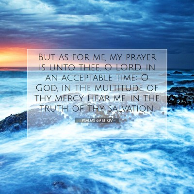 Picture 07 - Psalms 69:13 KJV - But as for me, my prayer is unto thee, O LORD, in - Bible Verse Picture