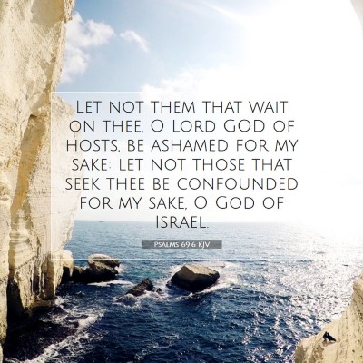 Picture 07 - Psalms 69:6 KJV - Let not them that wait on thee, O Lord GOD of - Bible Verse Picture