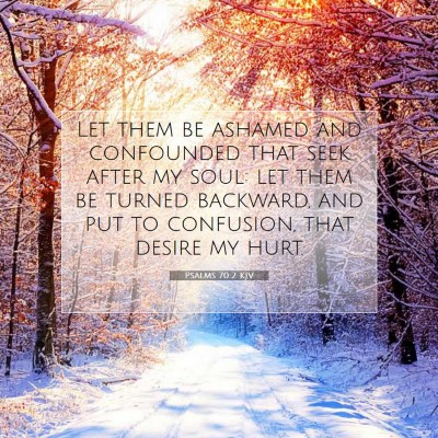 Picture 07 - Psalms 70:2 KJV - Let them be ashamed and confounded that seek - Bible Verse Picture