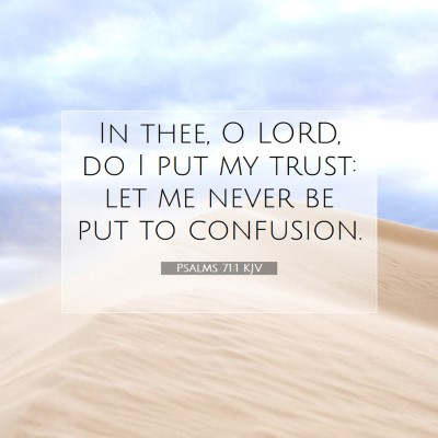 Picture 07 - Psalms 71:1 KJV - In thee, O LORD, do I put my trust: let me never - Bible Verse Picture