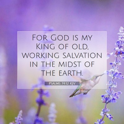 Picture 07 - Psalms 74:12 KJV - For God is my King of old, working salvation in - Bible Verse Picture