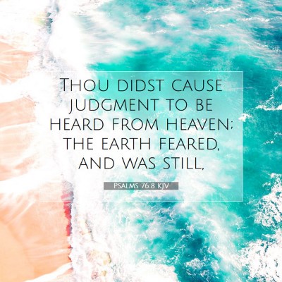 Picture 07 - Psalms 76:8 KJV - Thou didst cause judgment to be heard from - Bible Verse Picture