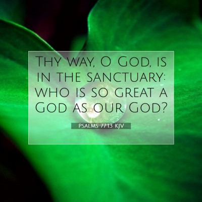 Picture 07 - Psalms 77:13 KJV - Thy way, O God, is in the sanctuary: who is so - Bible Verse Picture