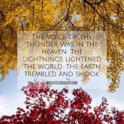Picture 07 - Psalms 77:18 KJV - The voice of thy thunder was in the heaven: the - Bible Verse Picture