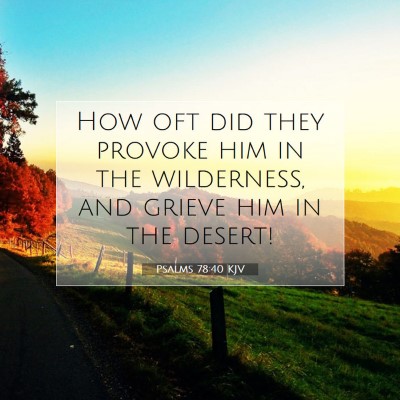 Picture 07 - Psalms 78:40 KJV - How oft did they provoke him in the wilderness, - Bible Verse Picture