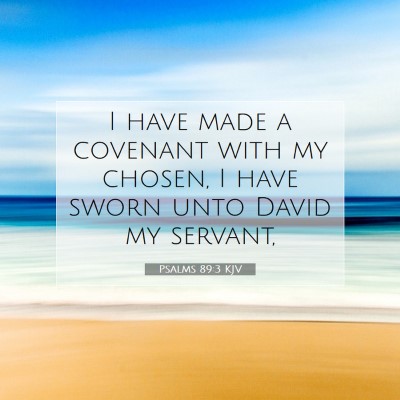 Picture 07 - Psalms 89:3 KJV - I have made a covenant with my chosen, I have - Bible Verse Picture