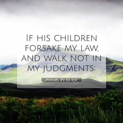 Picture 07 - Psalms 89:30 KJV - If his children forsake my law, and walk not in - Bible Verse Picture