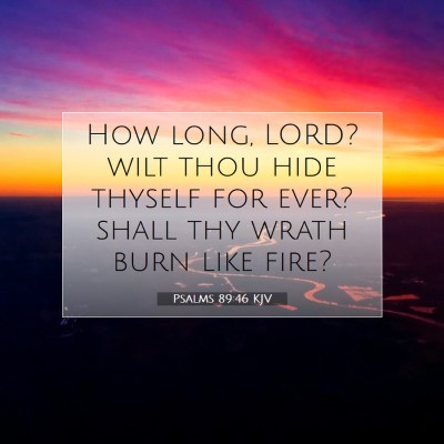 Picture 07 - Psalms 89:46 KJV - How long, LORD? wilt thou hide thyself for ever? - Bible Verse Picture