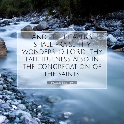 Picture 07 - Psalms 89:5 KJV - And the heavens shall praise thy wonders, O LORD: - Bible Verse Picture