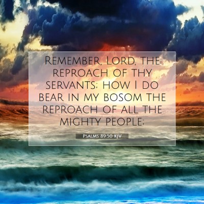 Picture 07 - Psalms 89:50 KJV - Remember, Lord, the reproach of thy servants; how - Bible Verse Picture