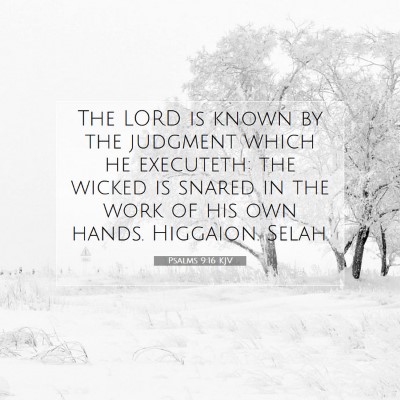 Picture 07 - Psalms 9:16 KJV - The LORD is known by the judgment which he - Bible Verse Picture