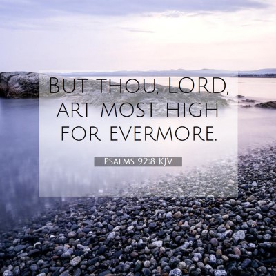 Picture 07 - Psalms 92:8 KJV - But thou, LORD, art most high for - Bible Verse Picture