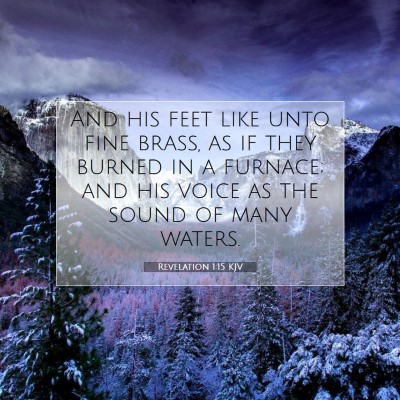 Picture 07 - Revelation 1:15 KJV - And his feet like unto fine brass, as if they - Bible Verse Picture