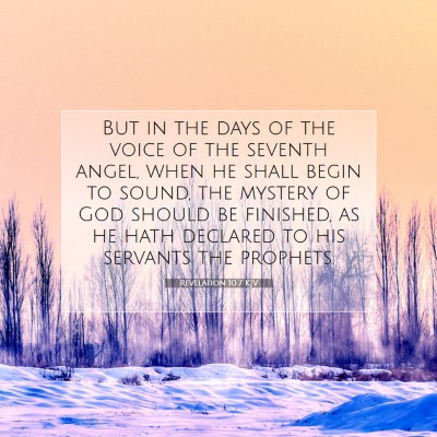 Picture 07 - Revelation 10:7 KJV - But in the days of the voice of the seventh - Bible Verse Picture