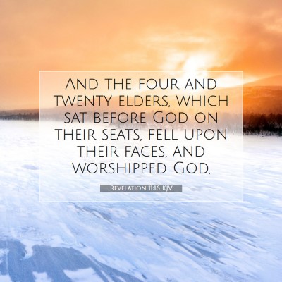 Picture 07 - Revelation 11:16 KJV - And the four and twenty elders, which sat before - Bible Verse Picture