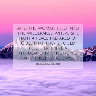 Picture 07 - Revelation 12:6 KJV - And the woman fled into the wilderness, where she - Bible Verse Picture