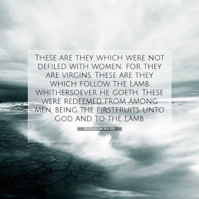 Picture 07 - Revelation 14:4 KJV - These are they which were not defiled with women; - Bible Verse Picture