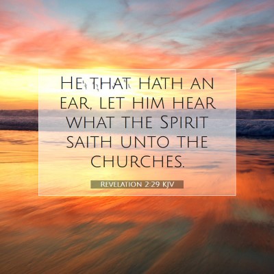 Picture 07 - Revelation 2:29 KJV - He that hath an ear, let him hear what the Spirit - Bible Verse Picture