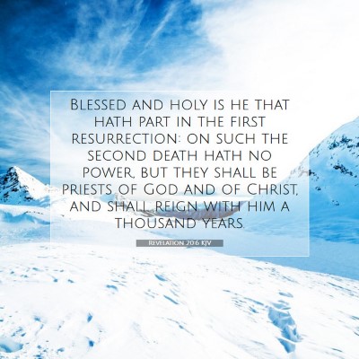Picture 07 - Revelation 20:6 KJV - Blessed and holy is he that hath part in the - Bible Verse Picture