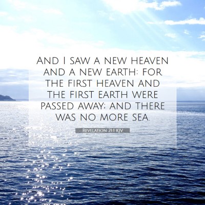 Picture 07 - Revelation 21:1 KJV - And I saw a new heaven and a new earth: for the - Bible Verse Picture