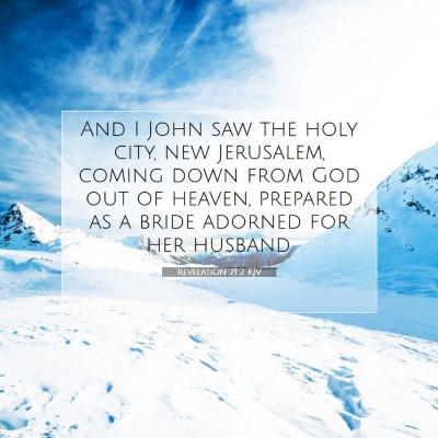 Picture 07 - Revelation 21:2 KJV - And I John saw the holy city, new Jerusalem, - Bible Verse Picture