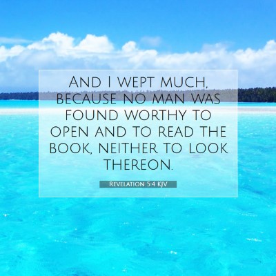 Picture 07 - Revelation 5:4 KJV - And I wept much, because no man was found worthy - Bible Verse Picture