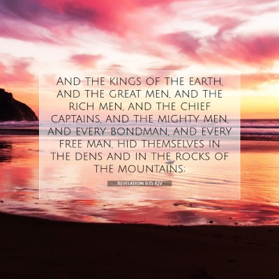 Picture 07 - Revelation 6:15 KJV - And the kings of the earth, and the great men, - Bible Verse Picture