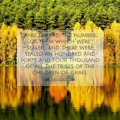 Picture 07 - Revelation 7:4 KJV - And I heard the number of them which were sealed: - Bible Verse Picture