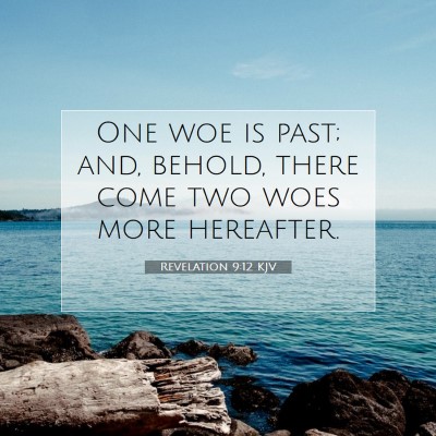 Picture 07 - Revelation 9:12 KJV - One woe is past; and, behold, there come two woes - Bible Verse Picture
