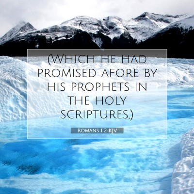 Picture 07 - Romans 1:2 KJV - (Which he had promised afore by his prophets in - Bible Verse Picture