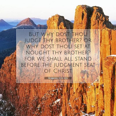 Picture 07 - Romans 14:10 KJV - But why dost thou judge thy brother? or why dost - Bible Verse Picture