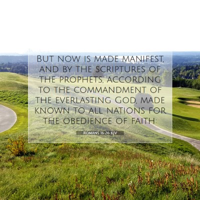 Picture 07 - Romans 16:26 KJV - But now is made manifest, and by the scriptures - Bible Verse Picture