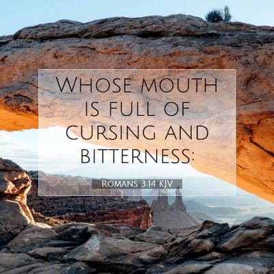 Picture 07 - Romans 3:14 KJV - Whose mouth is full of cursing and - Bible Verse Picture