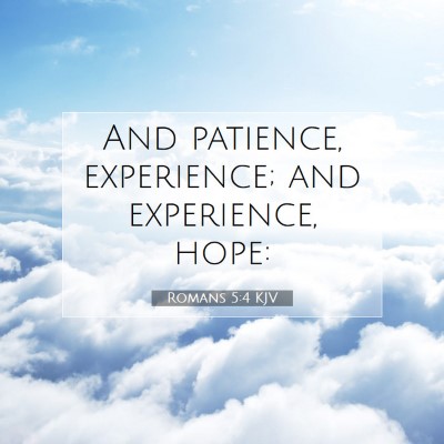 Picture 07 - Romans 5:4 KJV - And patience, experience; and experience, - Bible Verse Picture