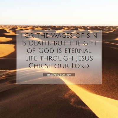 Picture 07 - Romans 6:23 KJV - For the wages of sin is death; but the gift of - Bible Verse Picture