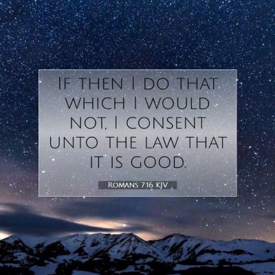 Picture 07 - Romans 7:16 KJV - If then I do that which I would not, I consent - Bible Verse Picture