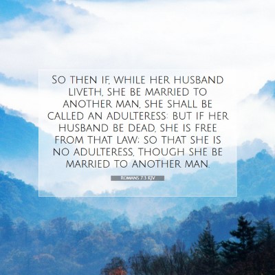 Picture 07 - Romans 7:3 KJV - So then if, while her husband liveth, she be - Bible Verse Picture