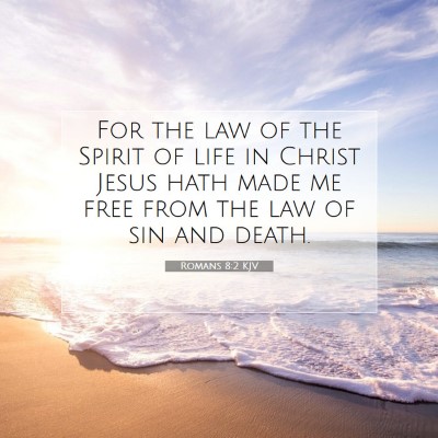 Picture 07 - Romans 8:2 KJV - For the law of the Spirit of life in Christ Jesus - Bible Verse Picture