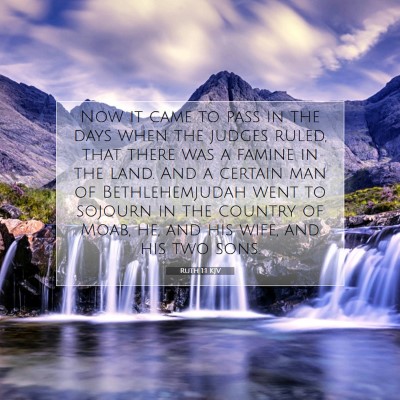 Picture 07 - Ruth 1:1 KJV - Now it came to pass in the days when the judges - Bible Verse Picture