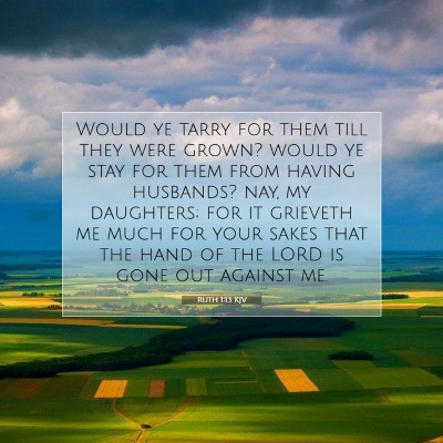 Picture 07 - Ruth 1:13 KJV - Would ye tarry for them till they were grown? - Bible Verse Picture