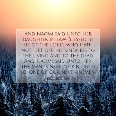 Picture 07 - Ruth 2:20 KJV - And Naomi said unto her daughter in law, Blessed - Bible Verse Picture