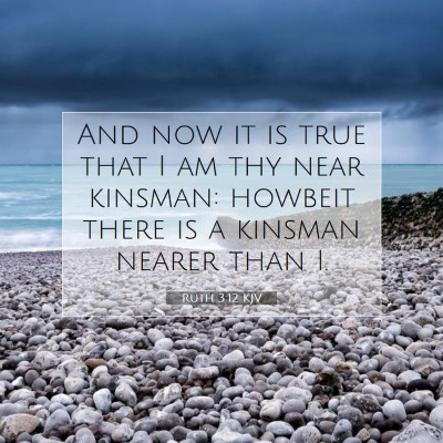 Picture 07 - Ruth 3:12 KJV - And now it is true that I am thy near kinsman: - Bible Verse Picture